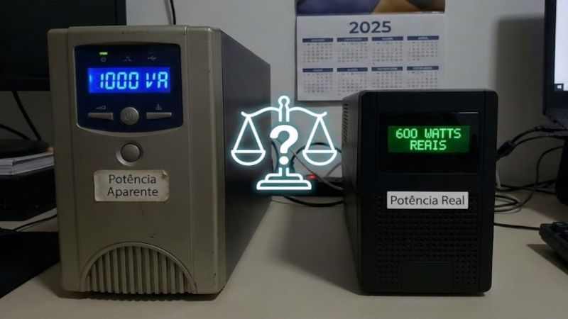 A Grande Ilusão dos Nobreaks em 2025: Por que Seu Equipamento de "Potência Gigante" Não Aguenta 10 Minutos do Seu PC Gamer